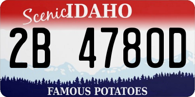 ID license plate 2B4780D