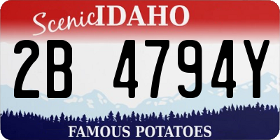 ID license plate 2B4794Y