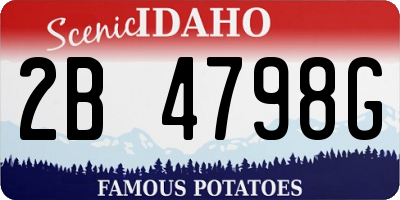 ID license plate 2B4798G