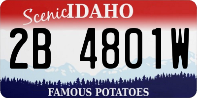 ID license plate 2B4801W