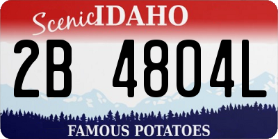 ID license plate 2B4804L