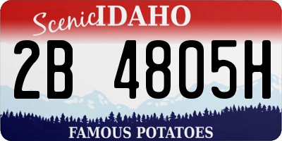 ID license plate 2B4805H