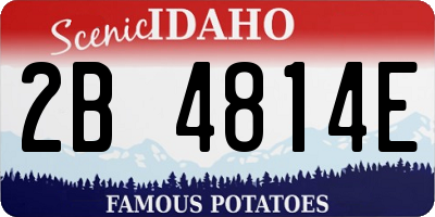 ID license plate 2B4814E
