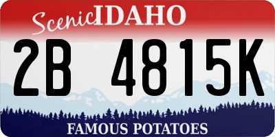 ID license plate 2B4815K