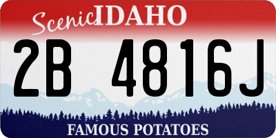 ID license plate 2B4816J
