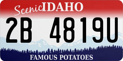 ID license plate 2B4819U