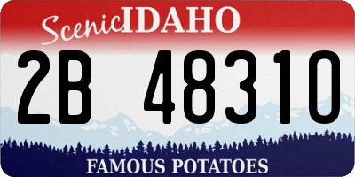 ID license plate 2B4831O