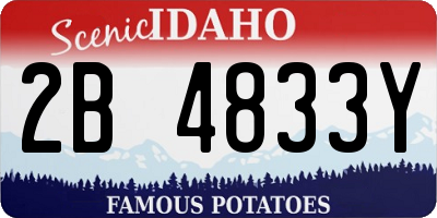 ID license plate 2B4833Y