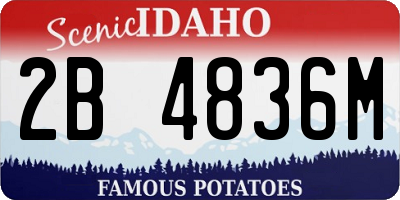 ID license plate 2B4836M