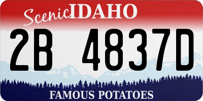 ID license plate 2B4837D