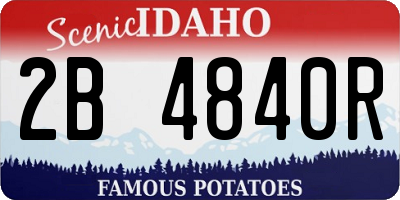 ID license plate 2B4840R