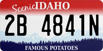 ID license plate 2B4841N