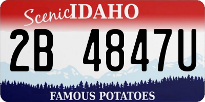 ID license plate 2B4847U