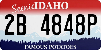 ID license plate 2B4848P