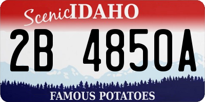 ID license plate 2B4850A