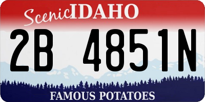 ID license plate 2B4851N