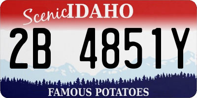 ID license plate 2B4851Y
