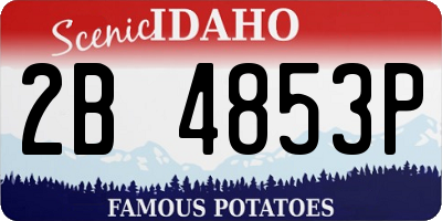 ID license plate 2B4853P