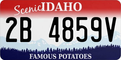 ID license plate 2B4859V