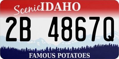 ID license plate 2B4867Q