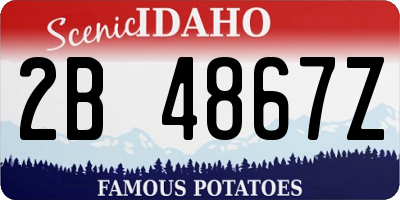 ID license plate 2B4867Z