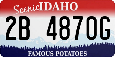 ID license plate 2B4870G