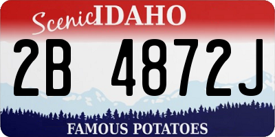ID license plate 2B4872J