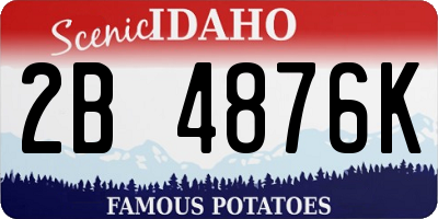 ID license plate 2B4876K