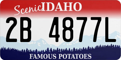 ID license plate 2B4877L