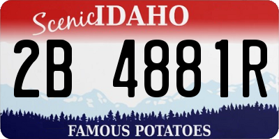 ID license plate 2B4881R