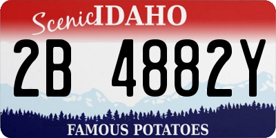 ID license plate 2B4882Y