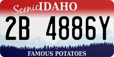 ID license plate 2B4886Y