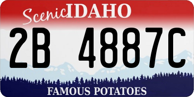 ID license plate 2B4887C