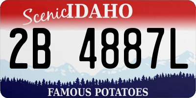 ID license plate 2B4887L