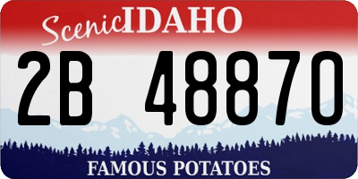 ID license plate 2B4887O