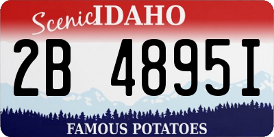 ID license plate 2B4895I