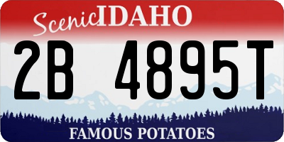 ID license plate 2B4895T