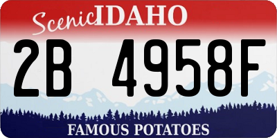 ID license plate 2B4958F