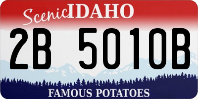 ID license plate 2B5010B