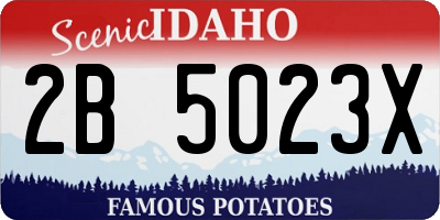 ID license plate 2B5023X