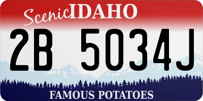 ID license plate 2B5034J