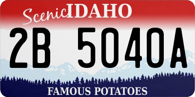 ID license plate 2B5040A