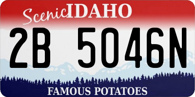 ID license plate 2B5046N