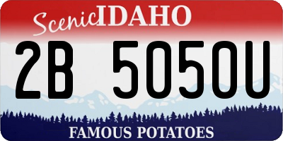 ID license plate 2B5050U