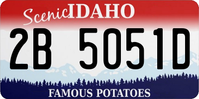 ID license plate 2B5051D