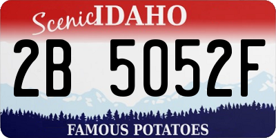 ID license plate 2B5052F