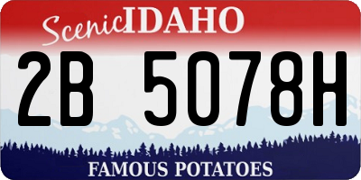 ID license plate 2B5078H