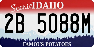 ID license plate 2B5088M