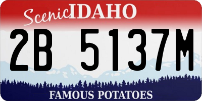 ID license plate 2B5137M