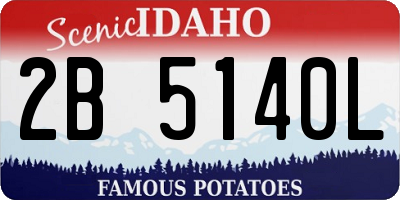 ID license plate 2B5140L